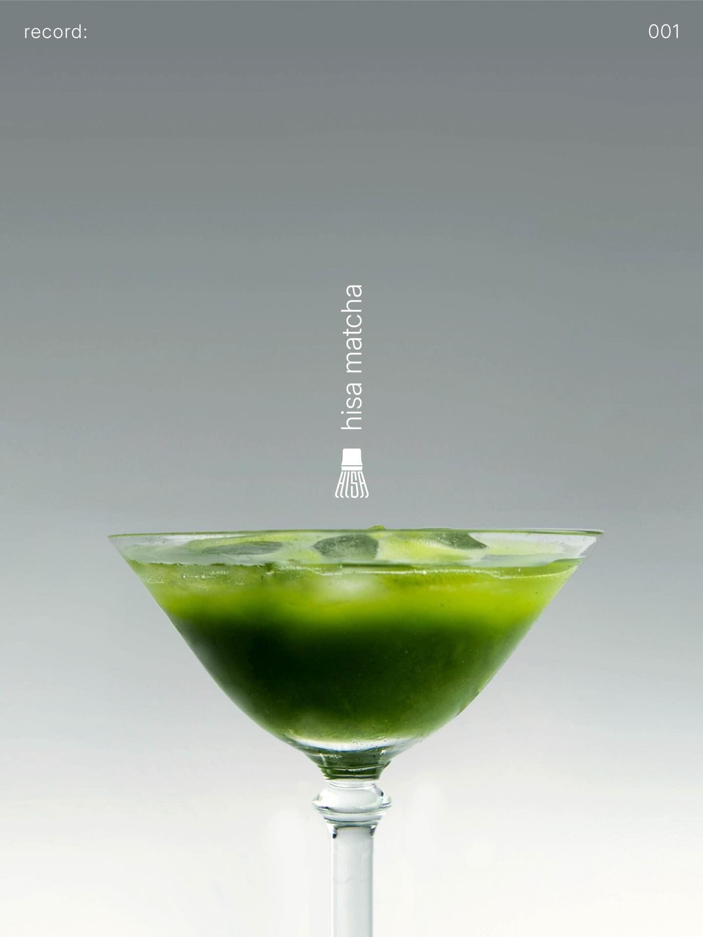 Matcha Tonic — martini glass